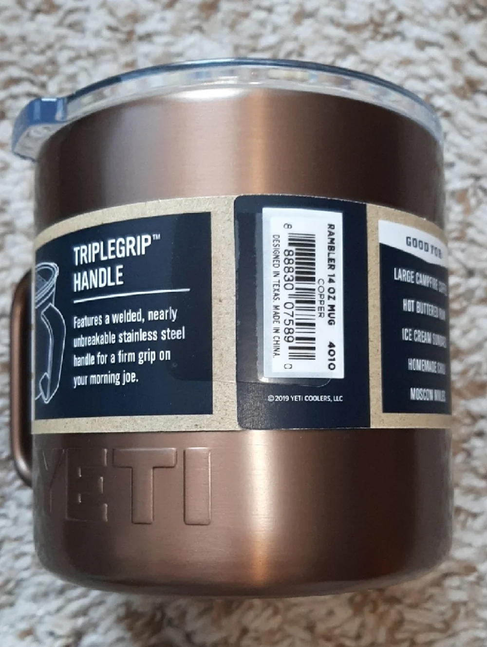 Yeti Copper/Bronze 14oz Insulated Mug with Handle - Picture 3 of 5